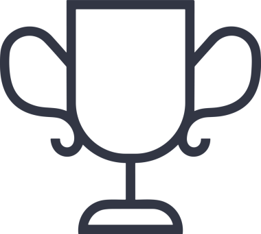 Kazanan Siyah ve Beyaz Logo Simgesi Markalaşma ve Tasarım için PNG Biçiminde