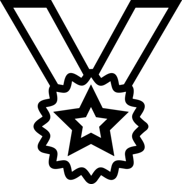 Kazanan Siyah ve Beyaz Logo Simgesi Markalaşma ve Tasarım için PNG Biçiminde