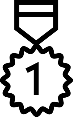 Kazanan Siyah ve Beyaz Logo Simgesi Markalaşma ve Tasarım için PNG Biçiminde