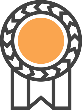 Kazanan Siyah ve Beyaz Logo Simgesi Markalaşma ve Tasarım için PNG Biçiminde