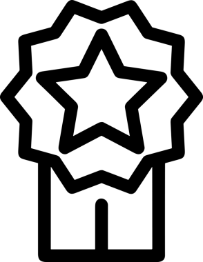 Kazanan Siyah ve Beyaz Logo Simgesi Markalaşma ve Tasarım için PNG Biçiminde