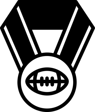 Kazanan Siyah ve Beyaz Logo Simgesi Markalaşma ve Tasarım için PNG Biçiminde