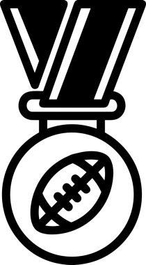 Kazanan Siyah ve Beyaz Logo Simgesi Markalaşma ve Tasarım için PNG Biçiminde