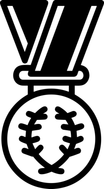 Kazanan Siyah ve Beyaz Logo Simgesi Markalaşma ve Tasarım için PNG Biçiminde
