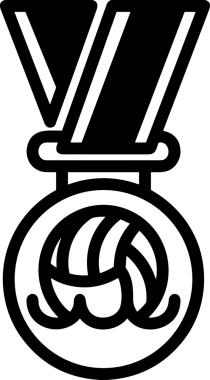 Kazanan Siyah ve Beyaz Logo Simgesi Markalaşma ve Tasarım için PNG Biçiminde