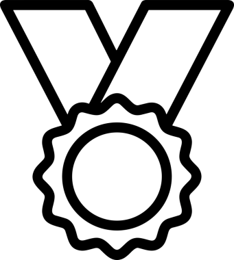 Kazanan Siyah ve Beyaz Logo Simgesi Markalaşma ve Tasarım için PNG Biçiminde
