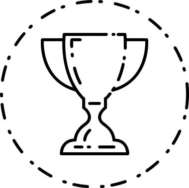 Kazanan Siyah ve Beyaz Logo Simgesi Markalaşma ve Tasarım için PNG Biçiminde