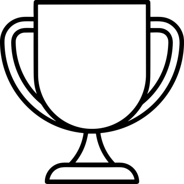 Kazanan Siyah ve Beyaz Logo Simgesi Markalaşma ve Tasarım için PNG Biçiminde