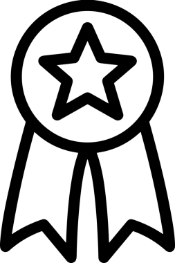 Kazanan Siyah ve Beyaz Logo Simgesi Markalaşma ve Tasarım için PNG Biçiminde