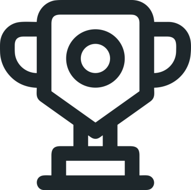 Kazanan Siyah ve Beyaz Logo Simgesi Markalaşma ve Tasarım için PNG Biçiminde