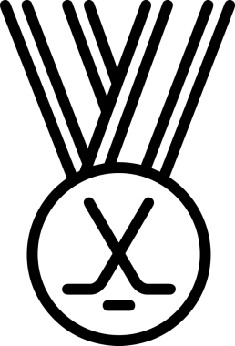 Kazanan Siyah ve Beyaz Logo Simgesi Markalaşma ve Tasarım için PNG Biçiminde