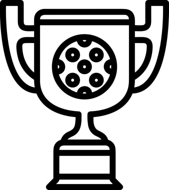 Kazanan Siyah ve Beyaz Logo Simgesi Markalaşma ve Tasarım için PNG Biçiminde