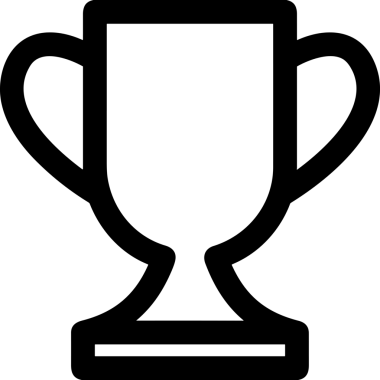 Kazanan Siyah ve Beyaz Logo Simgesi Markalaşma ve Tasarım için PNG Biçiminde