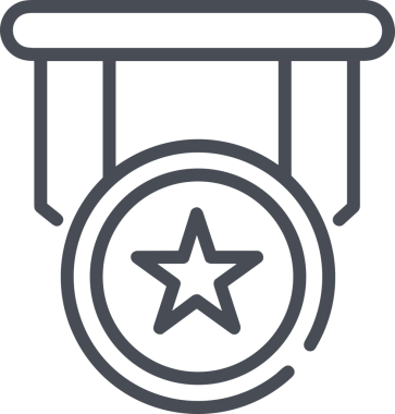 Kazanan Siyah ve Beyaz Logo Simgesi Markalaşma ve Tasarım için PNG Biçiminde