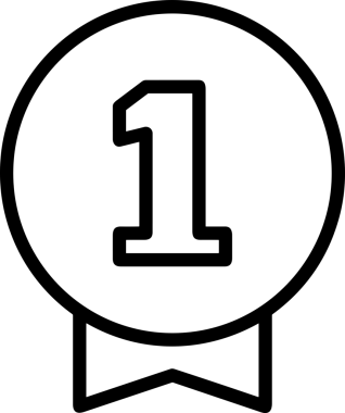 Kazanan Siyah ve Beyaz Logo Simgesi Markalaşma ve Tasarım için PNG Biçiminde