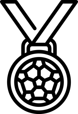 Kazanan Siyah ve Beyaz Logo Simgesi Markalaşma ve Tasarım için PNG Biçiminde