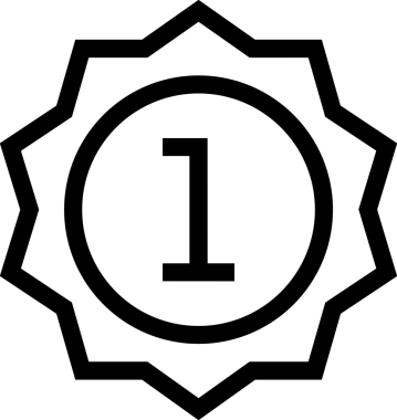 Kazanan Siyah ve Beyaz Logo Simgesi Markalaşma ve Tasarım için PNG Biçiminde