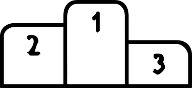 Kazanan Siyah ve Beyaz Logo Simgesi Markalaşma ve Tasarım için PNG Biçiminde