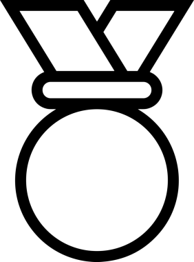 Kazanan Siyah ve Beyaz Logo Simgesi Markalaşma ve Tasarım için PNG Biçiminde