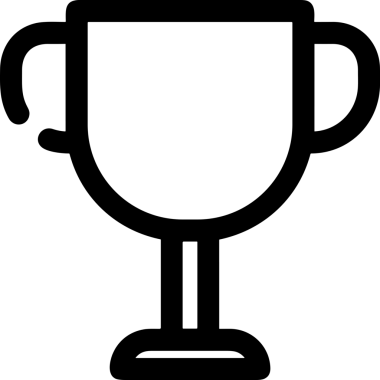 Kazanan Siyah ve Beyaz Logo Simgesi Markalaşma ve Tasarım için PNG Biçiminde