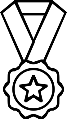 Kazanan Siyah ve Beyaz Logo Simgesi Markalaşma ve Tasarım için PNG Biçiminde