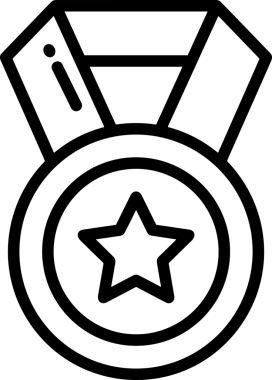 Kazanan Siyah ve Beyaz Logo Simgesi Markalaşma ve Tasarım için PNG Biçiminde