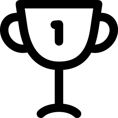Kazanan Siyah ve Beyaz Logo Simgesi Markalaşma ve Tasarım için PNG Biçiminde