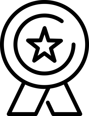 Kazanan Siyah ve Beyaz Logo Simgesi Markalaşma ve Tasarım için PNG Biçiminde