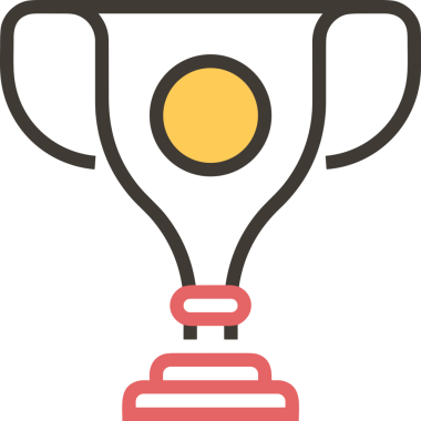 Kazanan Siyah ve Beyaz Logo Simgesi Markalaşma ve Tasarım için PNG Biçiminde