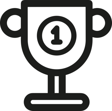 Kazanan Siyah ve Beyaz Logo Simgesi Markalaşma ve Tasarım için PNG Biçiminde