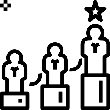 Kazanan Siyah ve Beyaz Logo Simgesi Markalaşma ve Tasarım için PNG Biçiminde