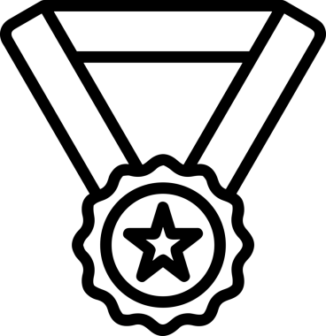 Kazanan Siyah ve Beyaz Logo Simgesi Markalaşma ve Tasarım için PNG Biçiminde