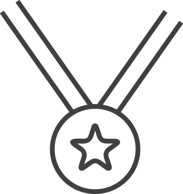 Kazanan Siyah ve Beyaz Logo Simgesi Markalaşma ve Tasarım için PNG Biçiminde