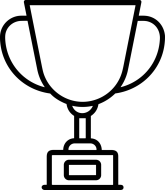 Kazanan Siyah ve Beyaz Logo Simgesi Markalaşma ve Tasarım için PNG Biçiminde
