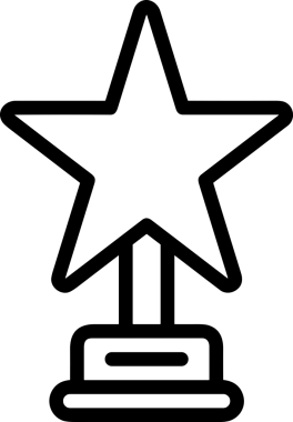 Kazanan Siyah ve Beyaz Logo Simgesi Markalaşma ve Tasarım için PNG Biçiminde