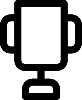 Kazanan Siyah ve Beyaz Logo Simgesi Markalaşma ve Tasarım için PNG Biçiminde