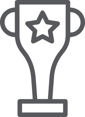 Kazanan Siyah ve Beyaz Logo Simgesi Markalaşma ve Tasarım için PNG Biçiminde