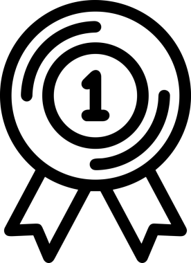 Kazanan Siyah ve Beyaz Logo Simgesi Markalaşma ve Tasarım için PNG Biçiminde