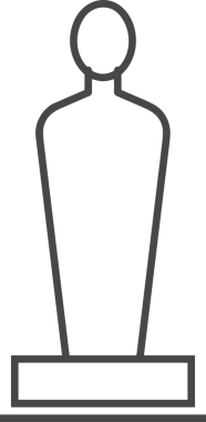 Kazanan Siyah ve Beyaz Logo Simgesi Markalaşma ve Tasarım için PNG Biçiminde