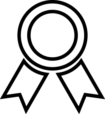 Kazanan Siyah ve Beyaz Logo Simgesi Markalaşma ve Tasarım için PNG Biçiminde