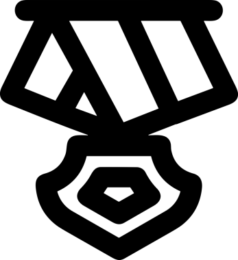 Kazanan Siyah ve Beyaz Logo Simgesi Markalaşma ve Tasarım için PNG Biçiminde