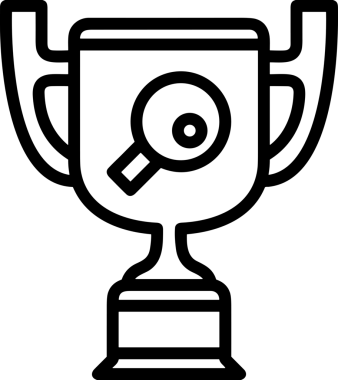 Kazanan Siyah ve Beyaz Logo Simgesi Markalaşma ve Tasarım için PNG Biçiminde