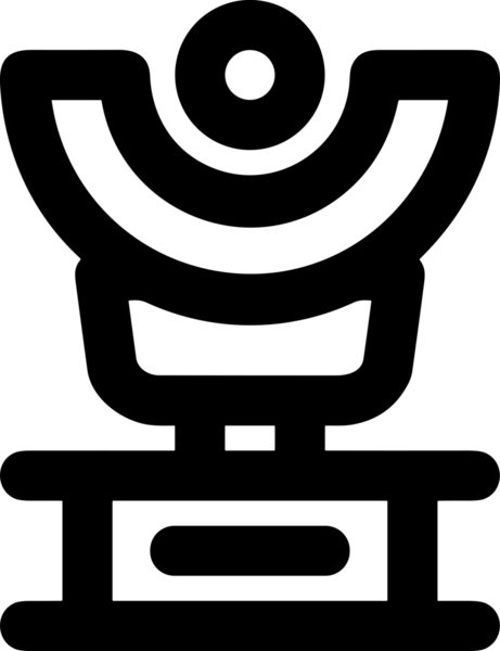Kazanan Siyah ve Beyaz Logo Simgesi Markalaşma ve Tasarım için PNG Biçiminde