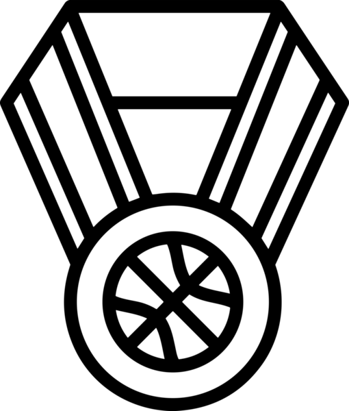 Kazanan Siyah ve Beyaz Logo Simgesi Markalaşma ve Tasarım için PNG Biçiminde