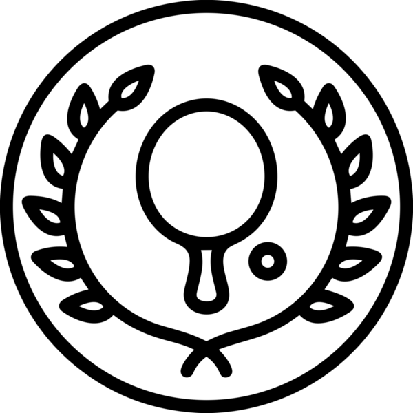 Kazanan Siyah ve Beyaz Logo Simgesi Markalaşma ve Tasarım için PNG Biçiminde