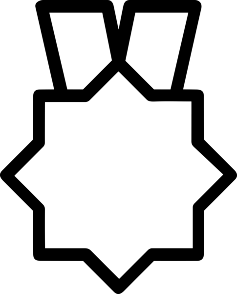 Kazanan Siyah ve Beyaz Logo Simgesi Markalaşma ve Tasarım için PNG Biçiminde