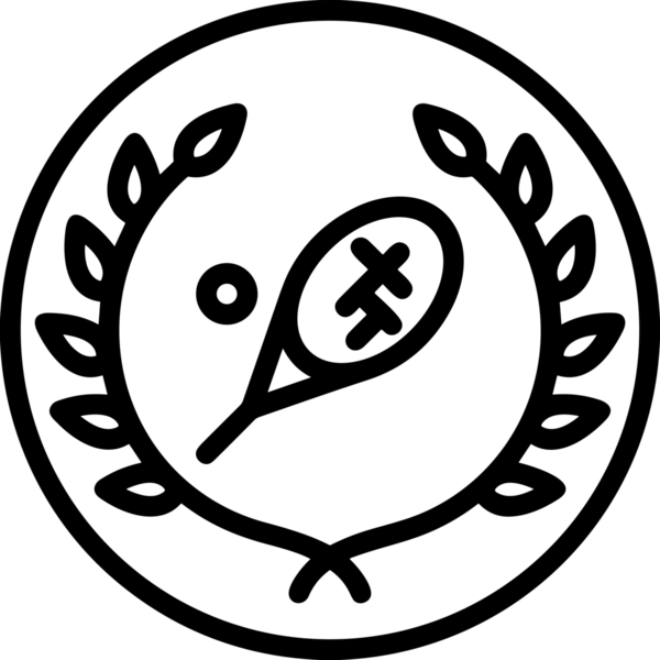 Kazanan Siyah ve Beyaz Logo Simgesi Markalaşma ve Tasarım için PNG Biçiminde