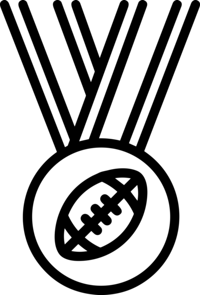 Kazanan Siyah ve Beyaz Logo Simgesi Markalaşma ve Tasarım için PNG Biçiminde