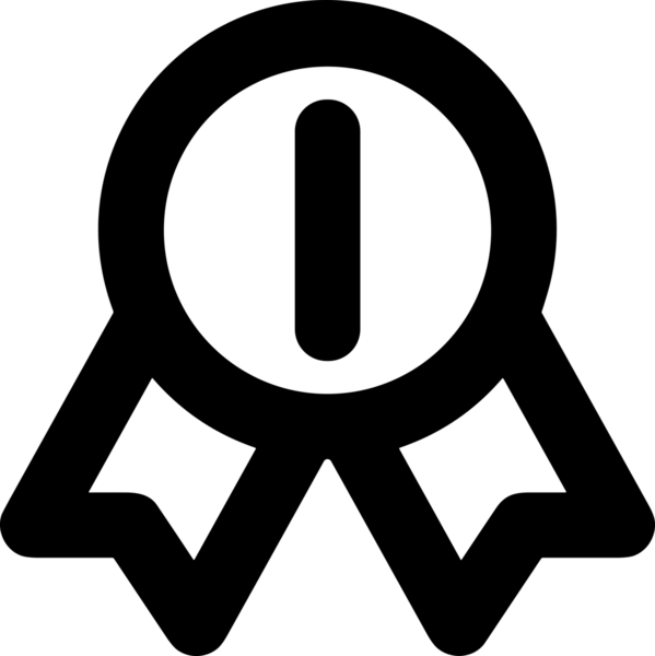 Kazanan Siyah ve Beyaz Logo Simgesi Markalaşma ve Tasarım için PNG Biçiminde