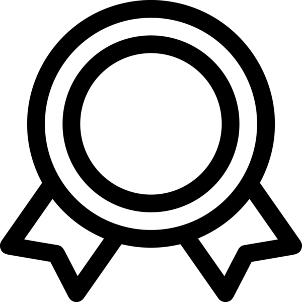Kazanan Siyah ve Beyaz Logo Simgesi Markalaşma ve Tasarım için PNG Biçiminde